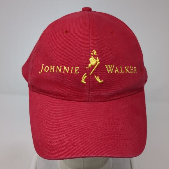 Johnnie Walker Slideback Baseball Cap Red One Size Adjustable Embroidered - Picture 2 of 8